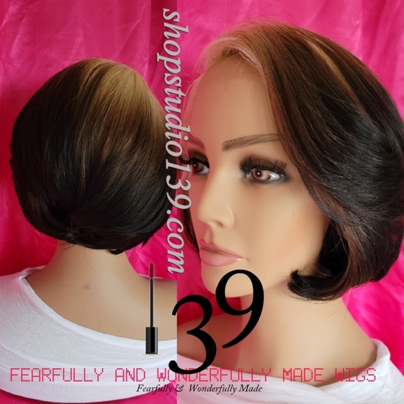 Blonde rooted HD lace front bob wig - Picture 3 of 3